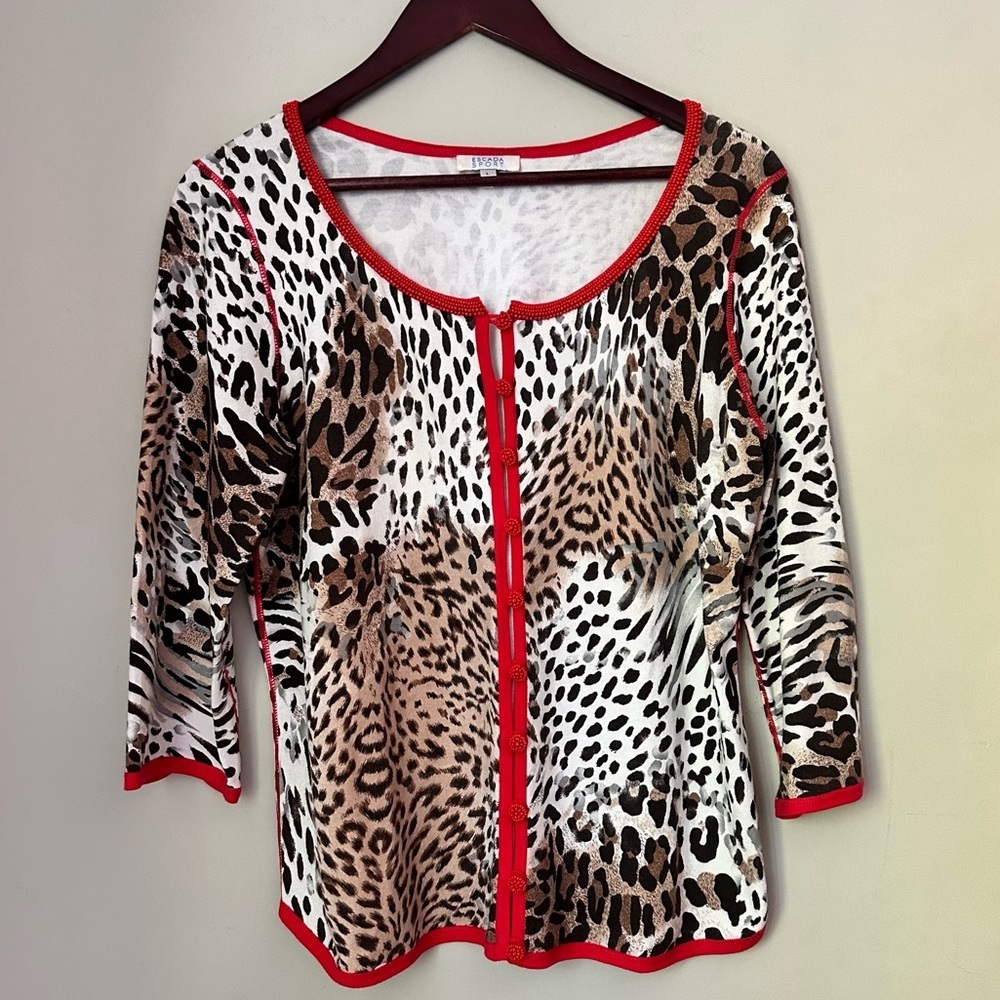 Escada Sport | Animal Print Cardigan | Size L